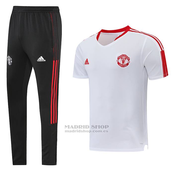 Chandal del Manchester United Manga Corta 2023-2024 Blanco